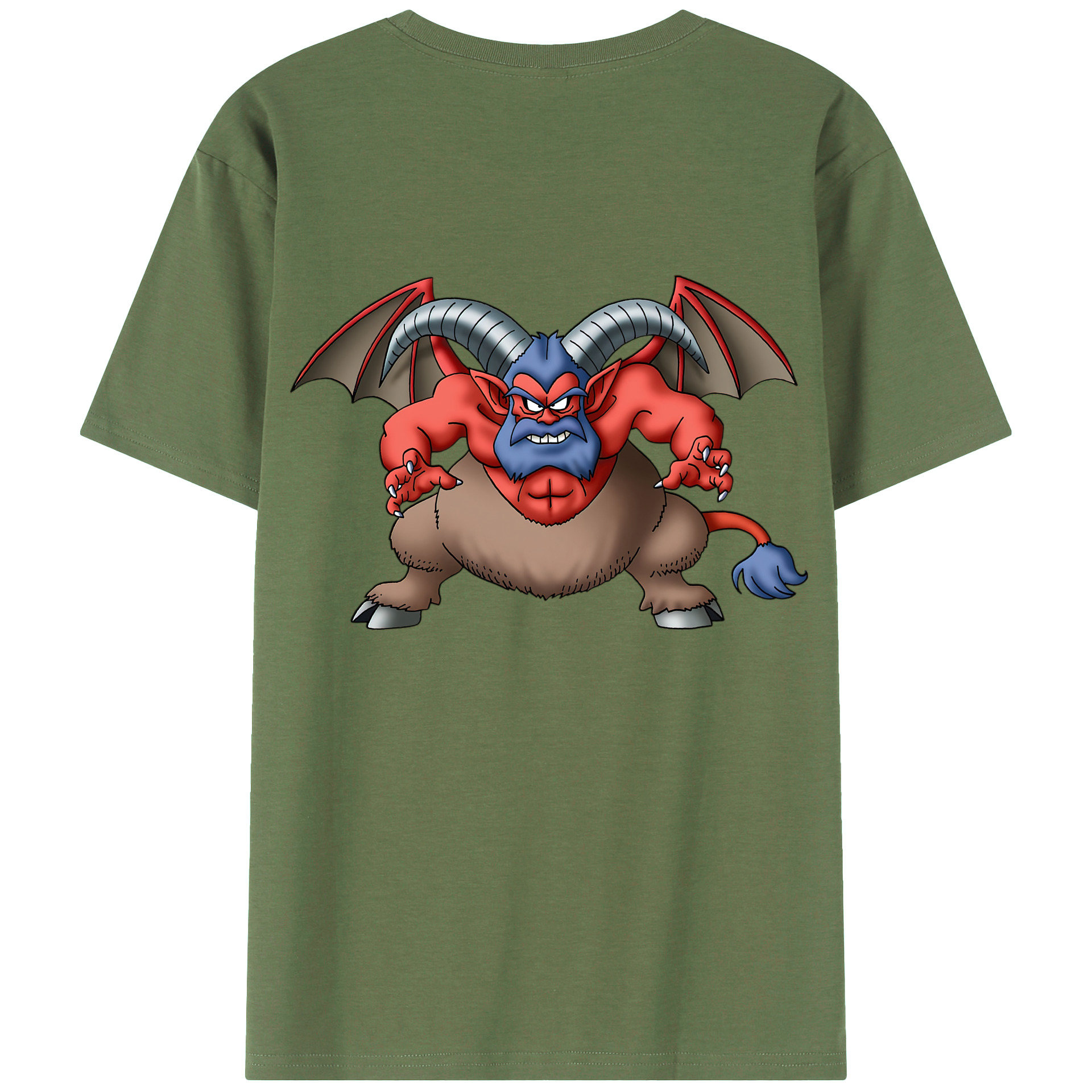 （画像用） ドラゴンクエスト Doragon Kuesuto Dragon Quest 綿100％ メンズ半袖Tシャツ（バックプリント） 通気性